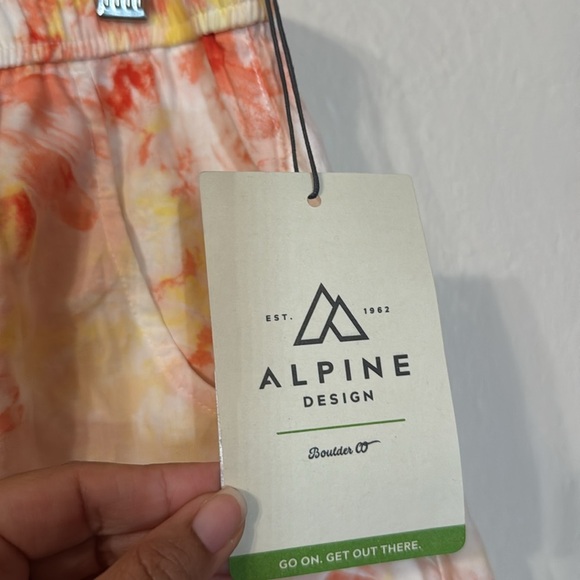 NWT Alpine Design Floral Camp 4” Shorts Pull-On Lightweight Red Yellow UPF30 XL - Picture 10 of 13